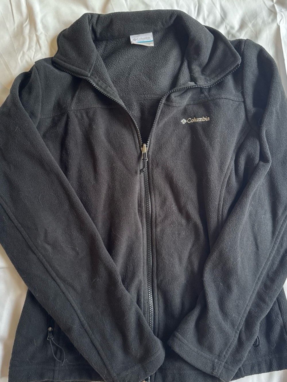 Columbia Gray Fleece Jacket with Logo Tag